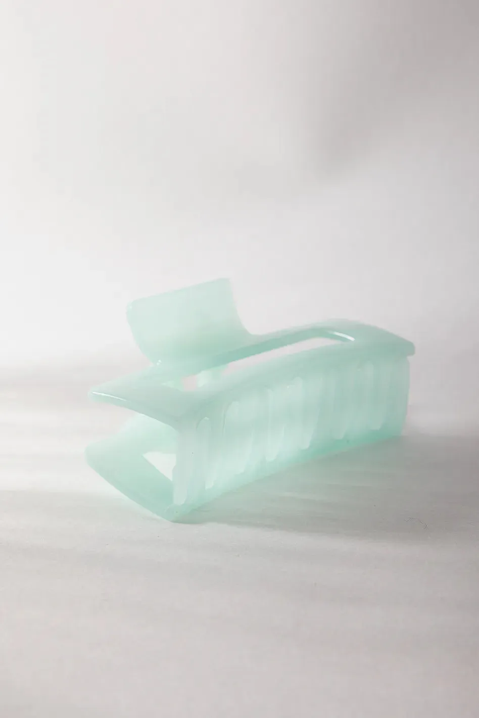 Translucent Rectangle Claw Clip in Mint sold by bohme product image thumbnail 2