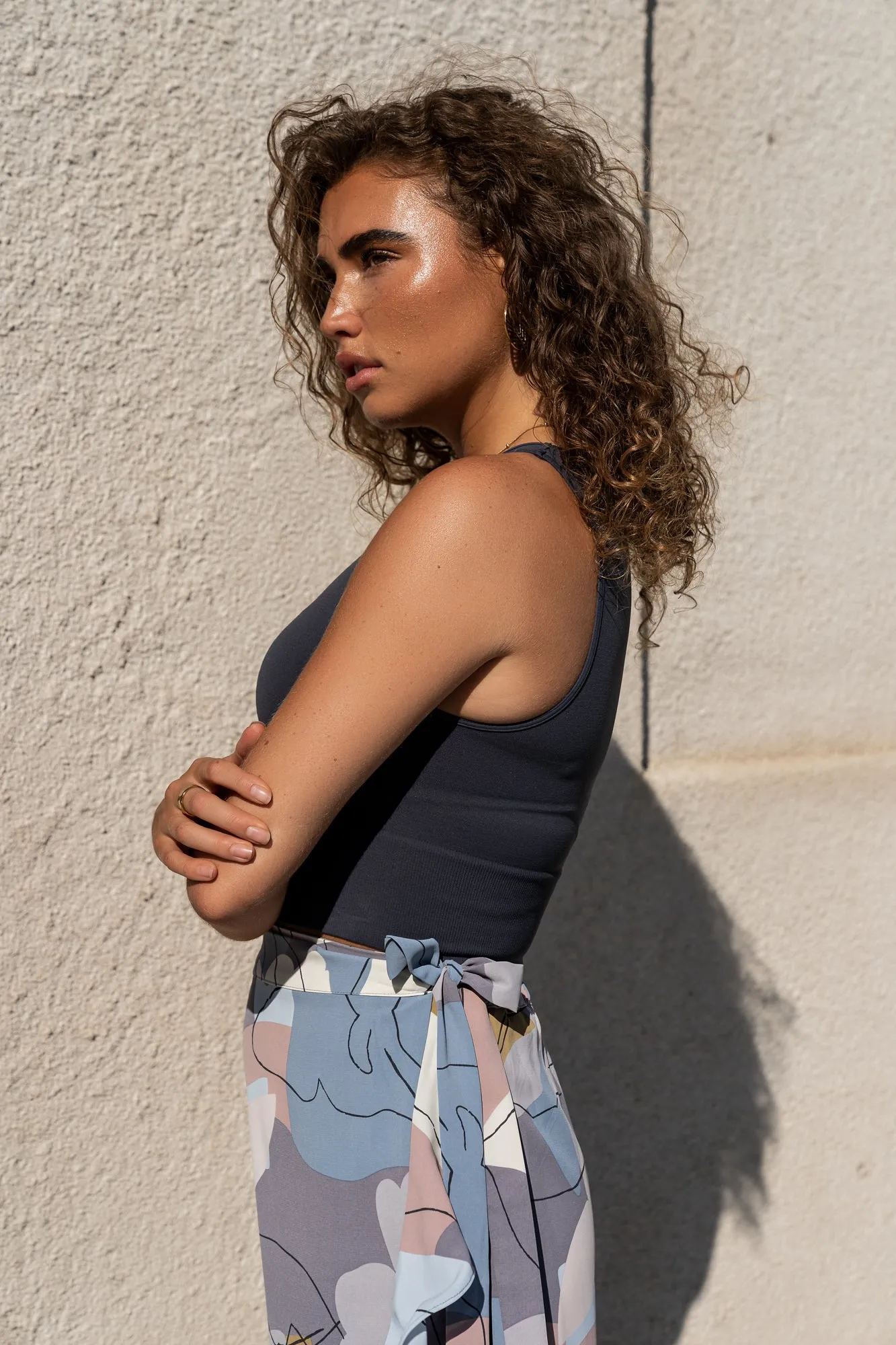 Kara Cropped Tank in Blue - FINAL SALE sold by bohme product image thumbnail 5