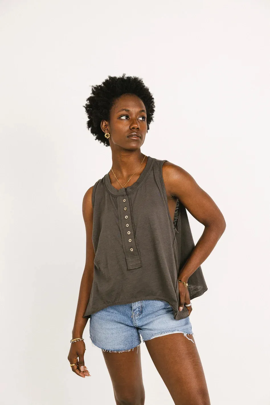 Zaylee Tank in Charcoal - FINAL SALE sold by bohme product image thumbnail 3