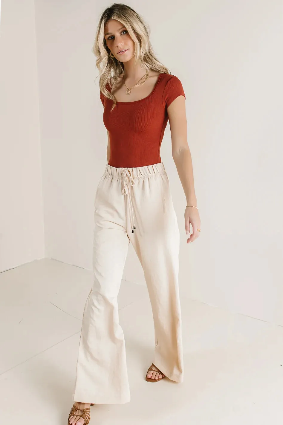 Clara Square Neck Bodysuit in Rust - FINAL SALE sold by bohme product image thumbnail 4