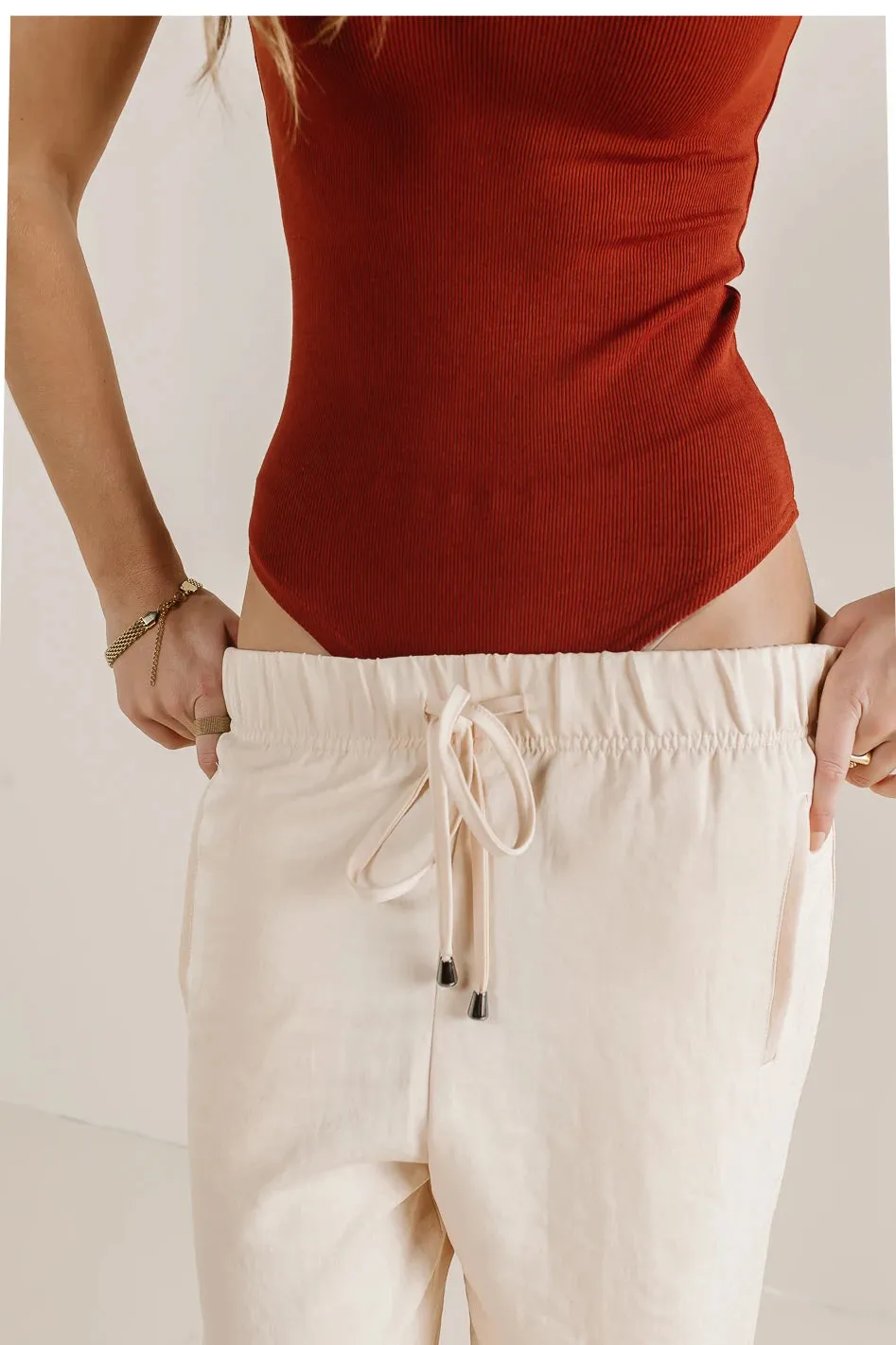 Clara Square Neck Bodysuit in Rust - FINAL SALE sold by bohme product image thumbnail 2