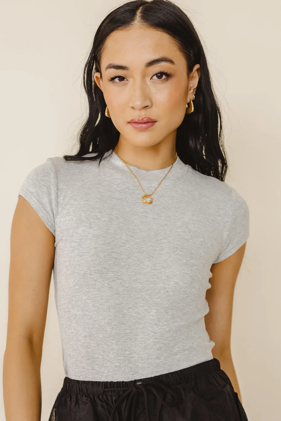 Holly Ribbed Bodysuit in Grey - FINAL SALE sold by bohme product image thumbnail 5