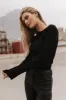 Quincy Henley Top in Black - FINAL SALE sold by bohme