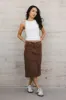Jordan Denim Skirt in Brown sold by bohme
