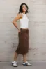 Jordan Denim Skirt in Brown sold by bohme