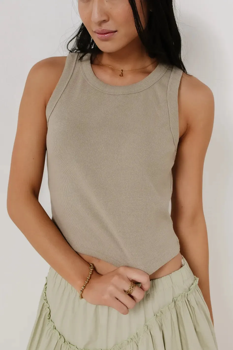 Elsie Tank in Olive - FINAL SALE sold by bohme product image thumbnail 3