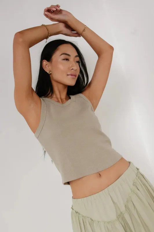 Elsie Tank in Olive - FINAL SALE sold by bohme