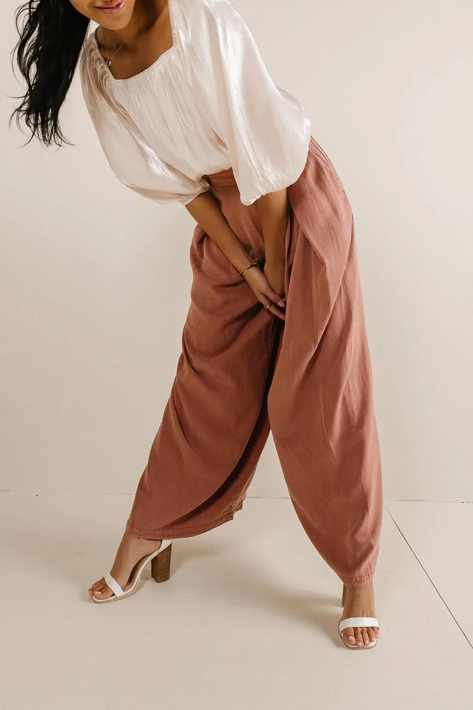 Stevie Plisse Blouse in Blush - FINAL SALE sold by bohme product image thumbnail 3