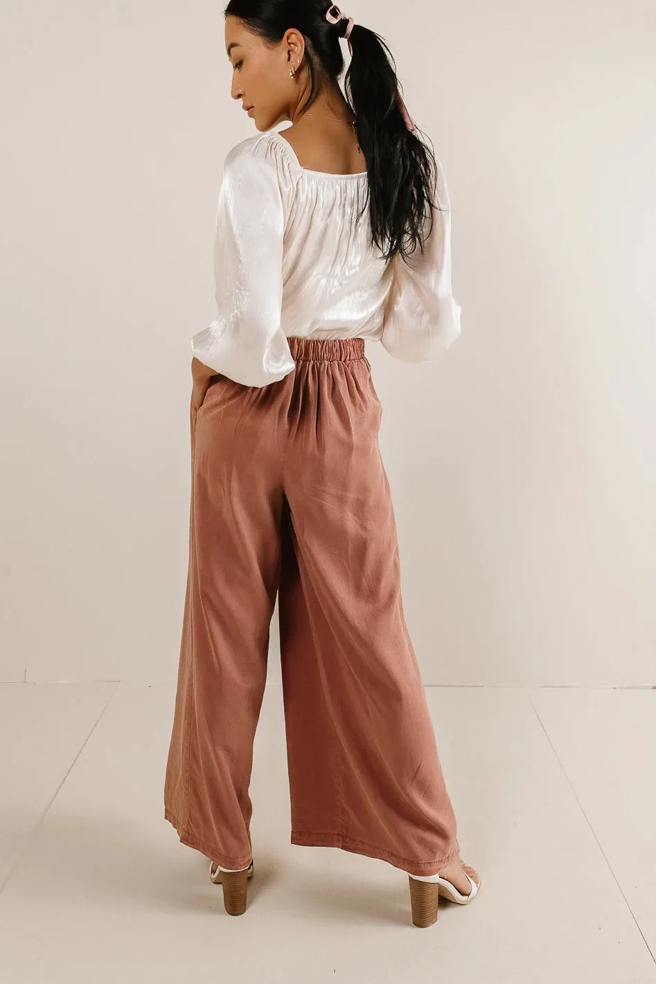 Stevie Plisse Blouse in Blush - FINAL SALE sold by bohme product image thumbnail 2