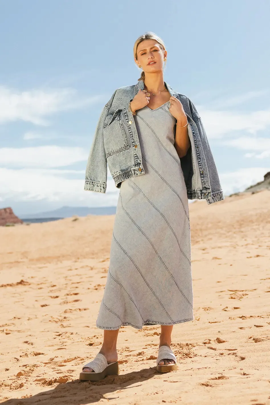 Jeanne Denim Dress - FINAL SALE sold by bohme product image thumbnail 4