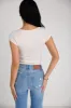 Clara Square Neck Bodysuit in Bone - FINAL SALE sold by bohme