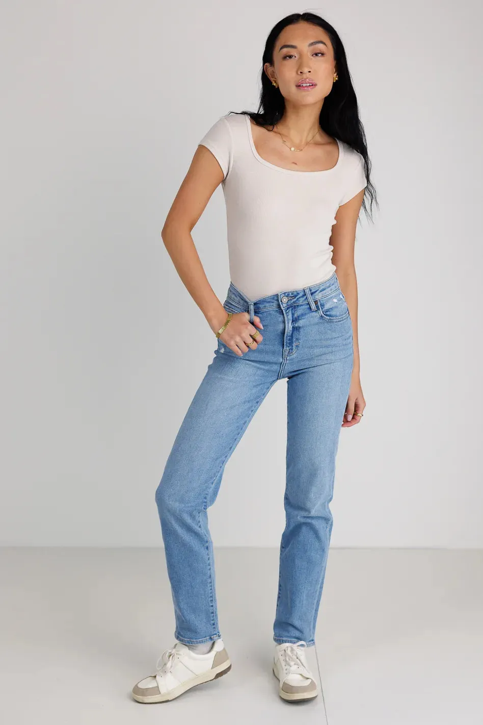 Clara Square Neck Bodysuit in Bone - FINAL SALE sold by bohme product image thumbnail 5