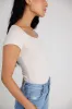 Clara Square Neck Bodysuit in Bone - FINAL SALE sold by bohme