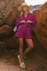 Jasmine Button Up in Magenta - FINAL SALE sold by bohme