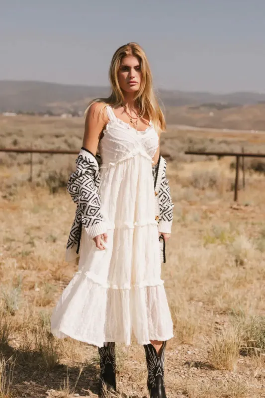 Maria Tulle Midi Dress in Cream - FINAL SALE sold by bohme