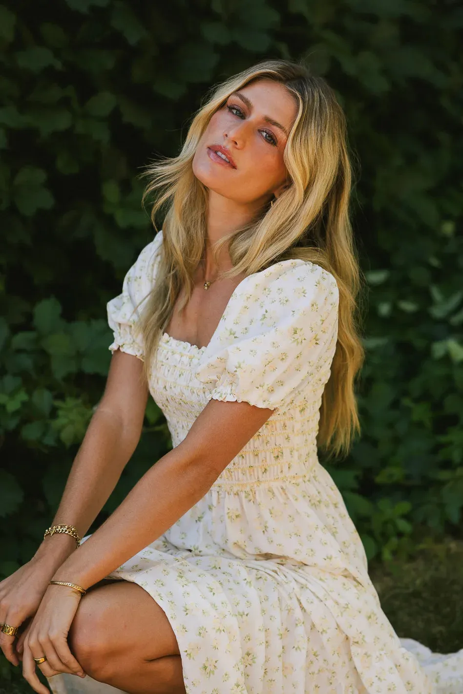 Sloane Smocked Maxi Dress - FINAL SALE sold by bohme product image thumbnail 4