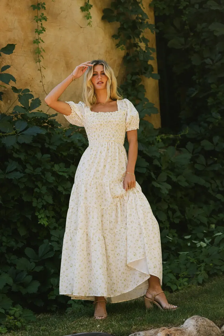 Sloane Smocked Maxi Dress - FINAL SALE sold by bohme product image thumbnail 3
