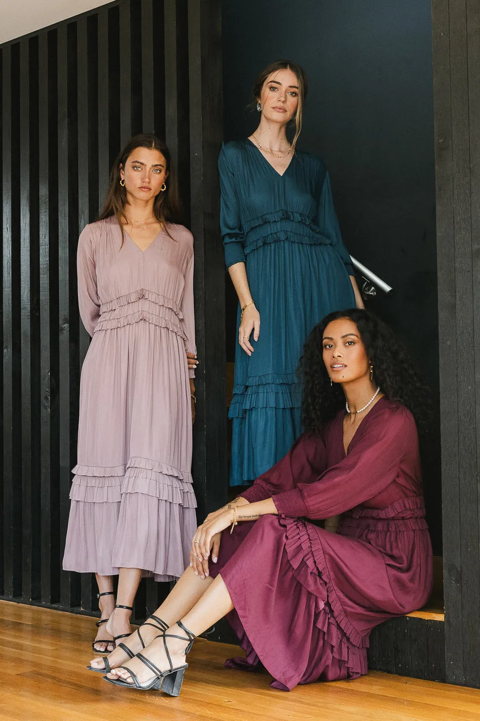 Willa Sleeved Ruffle Dress in Lavender sold by bohme product image thumbnail 5