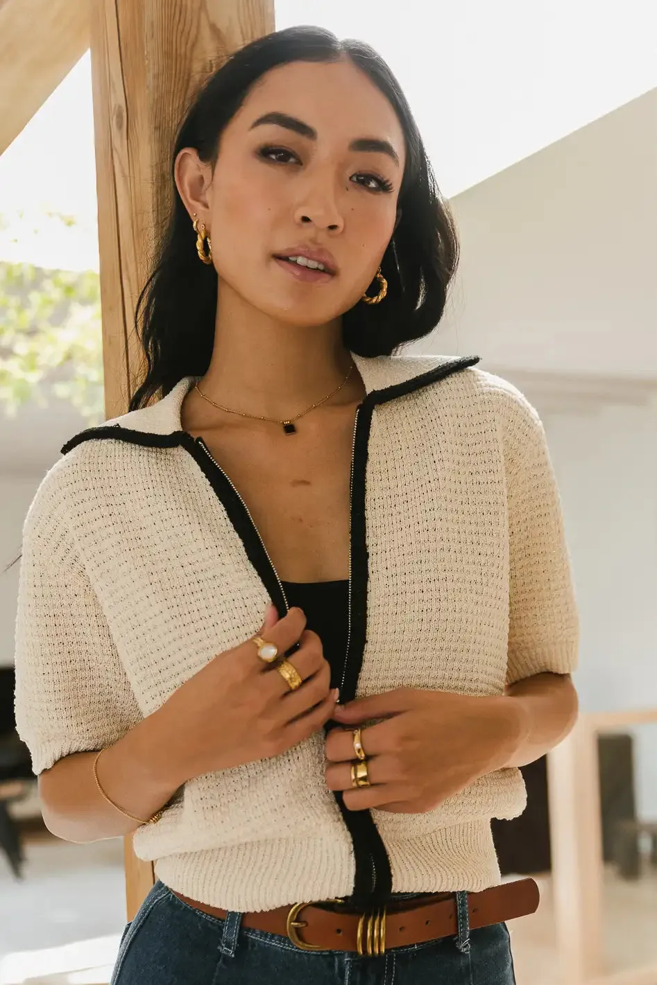 Kasey Double Zip Cardigan - FINAL SALE sold by bohme