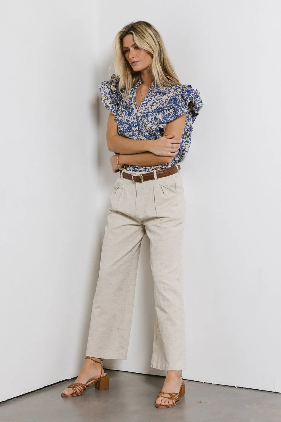 Floral Flutter Sleeve Blouse - FINAL SALE sold by bohme product image thumbnail 4