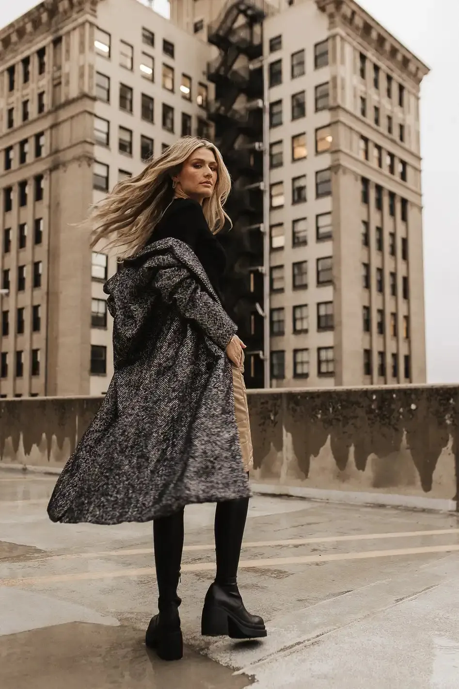 Logan Herringbone Coat - FINAL SALE sold by bohme product image thumbnail 4