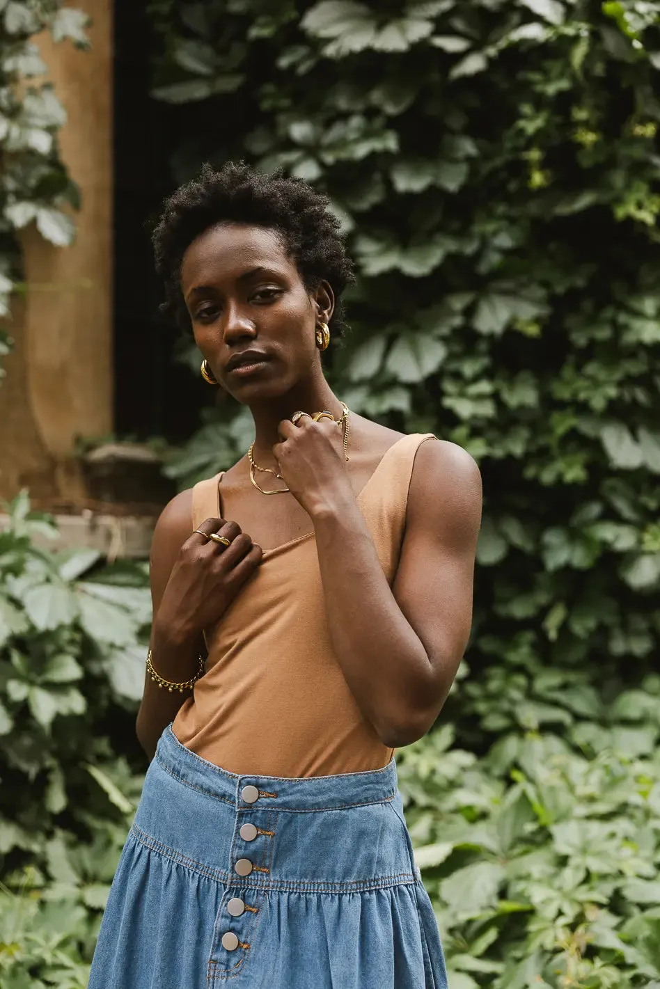 Scoop Neck Tank in Camel - FINAL SALE sold by bohme product image thumbnail 4