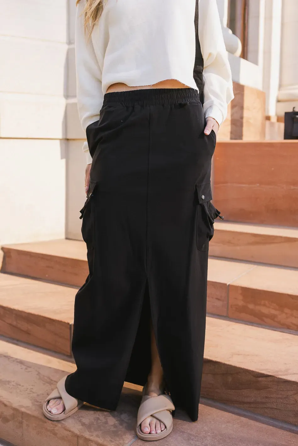 Ellie Cargo Skirt in Black - FINAL SALE sold by bohme product image thumbnail 2