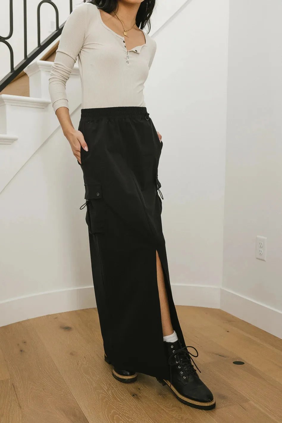 Ellie Cargo Skirt in Black - FINAL SALE sold by bohme product image thumbnail 4