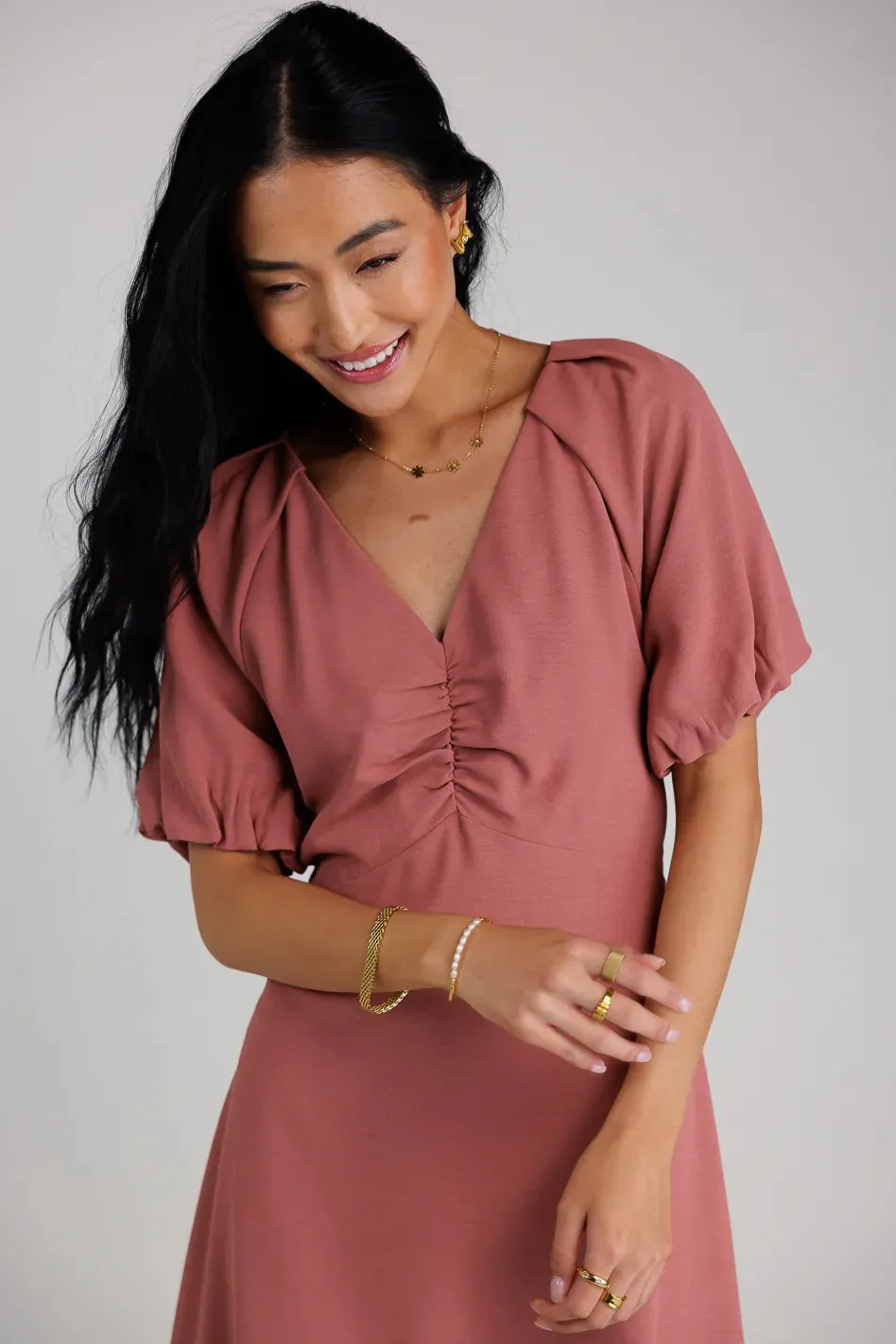 Maeve Midi Dress in Mauve - FINAL SALE sold by bohme product image thumbnail 4
