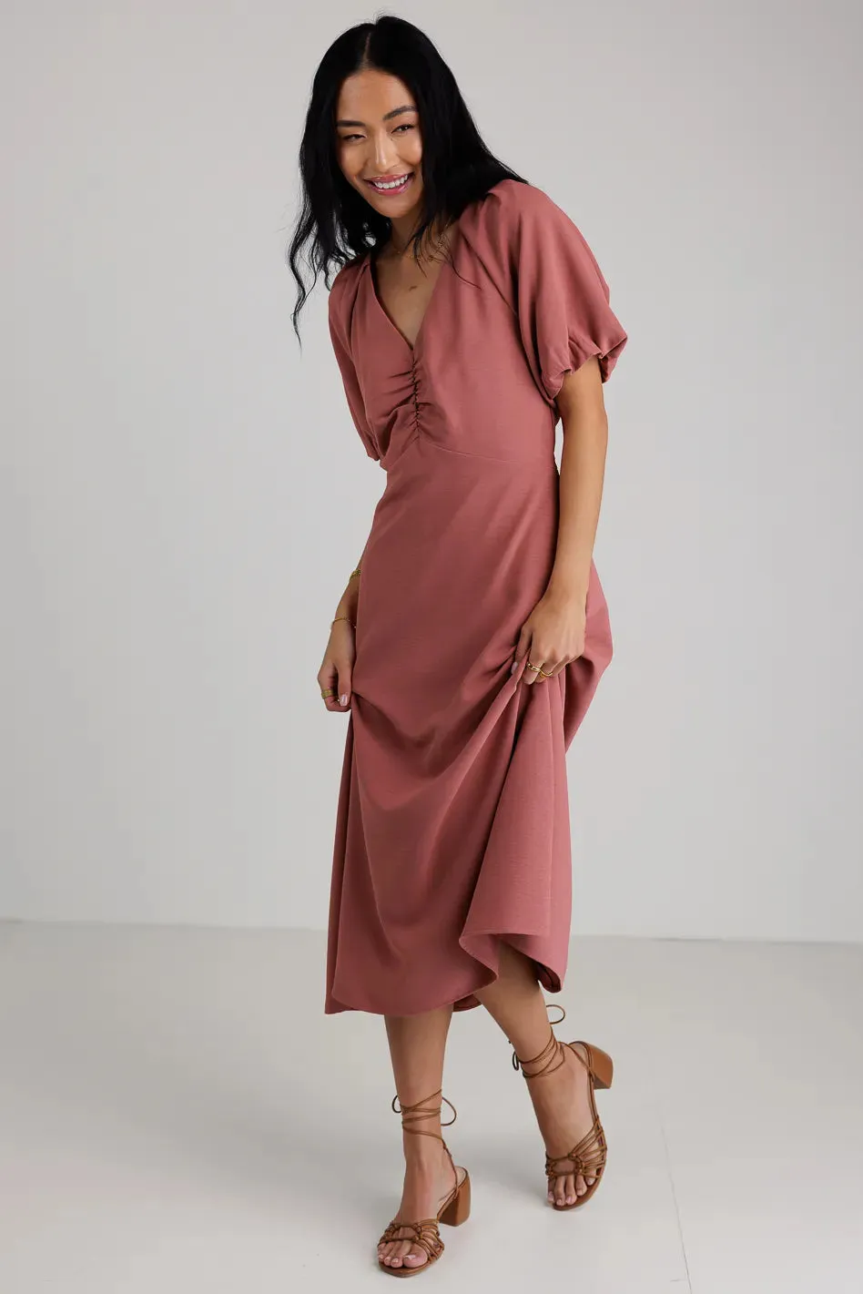 Maeve Midi Dress in Mauve - FINAL SALE sold by bohme product image thumbnail 2