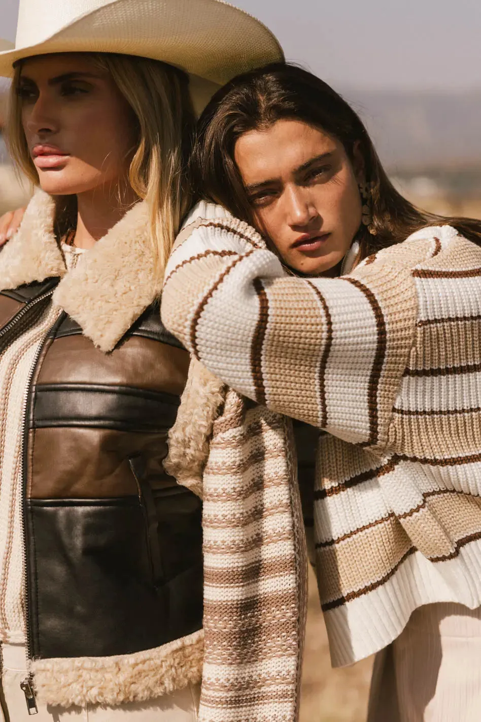 Kandy Half Zip Sweater in Ecru - FINAL SALE sold by bohme