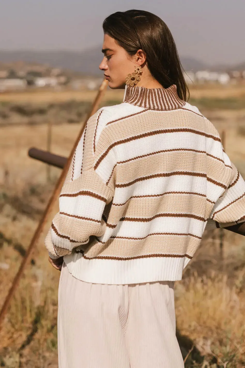 Kandy Half Zip Sweater in Ecru - FINAL SALE sold by bohme product image thumbnail 3