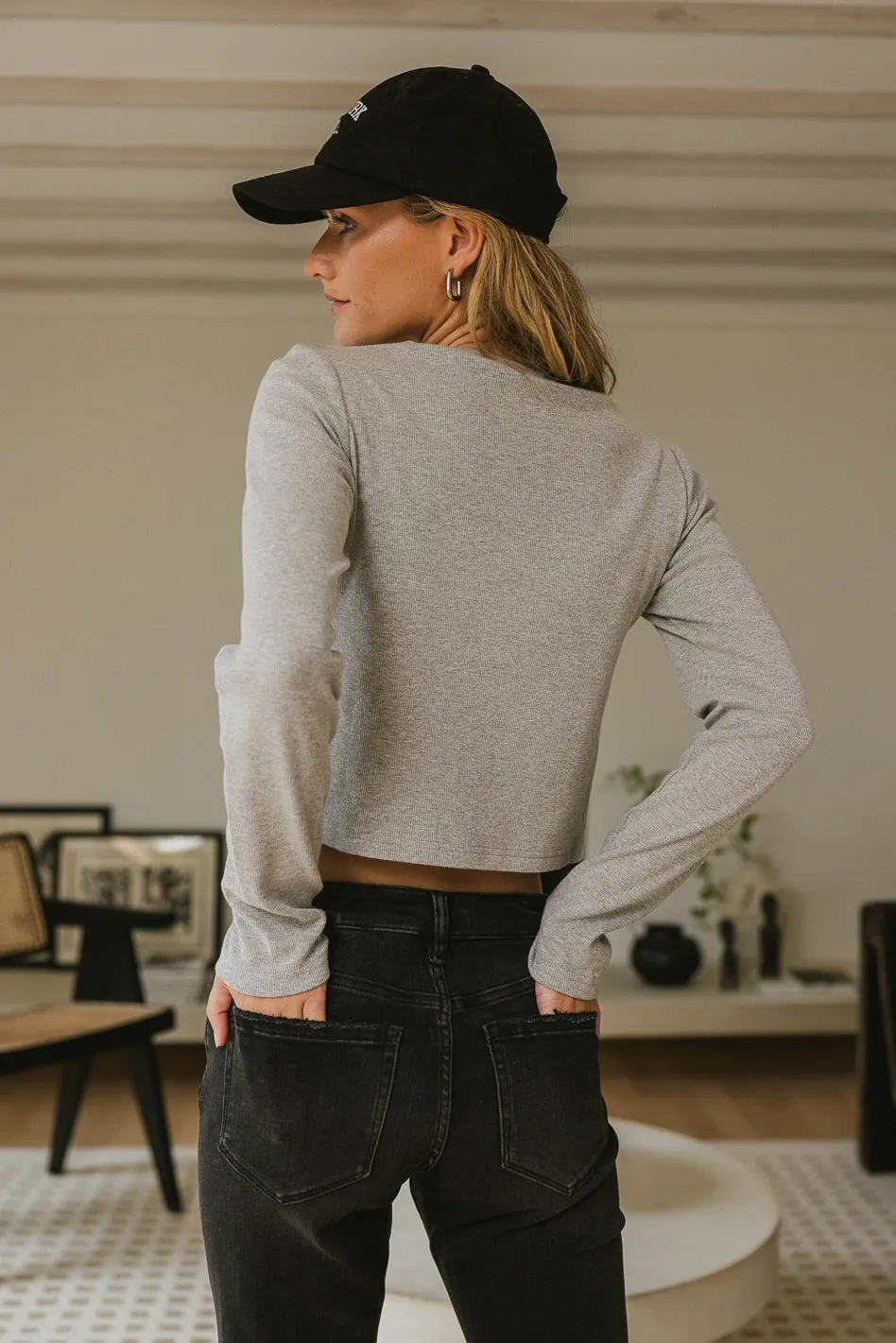 Hallie Top in Grey - FINAL SALE sold by bohme product image thumbnail 4