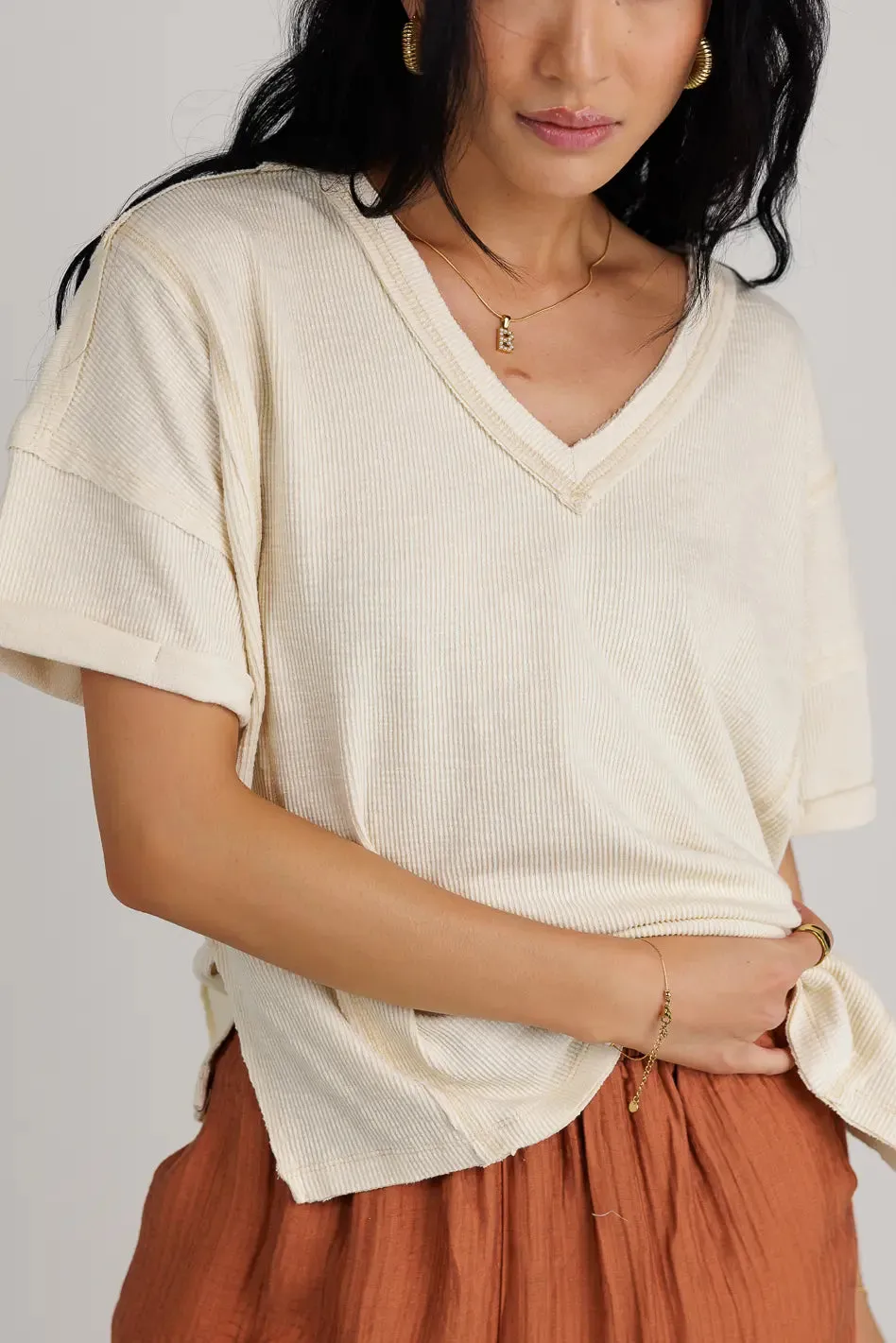Leah V-Neck Knit Top - FINAL SALE sold by bohme