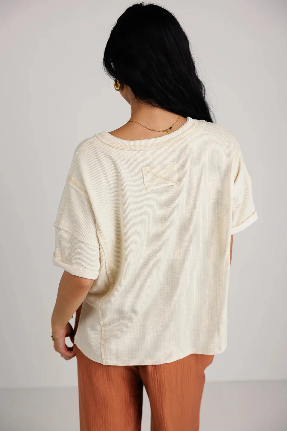 Leah V-Neck Knit Top - FINAL SALE sold by bohme product image thumbnail 3