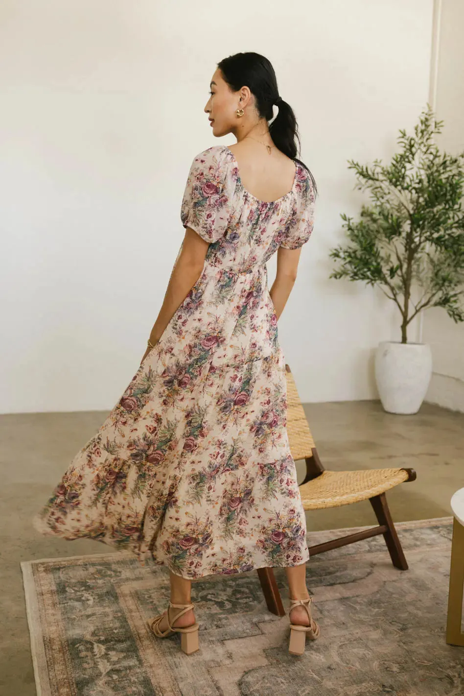 Keiko Floral Midi Dress - FINAL SALE sold by bohme product image thumbnail 3