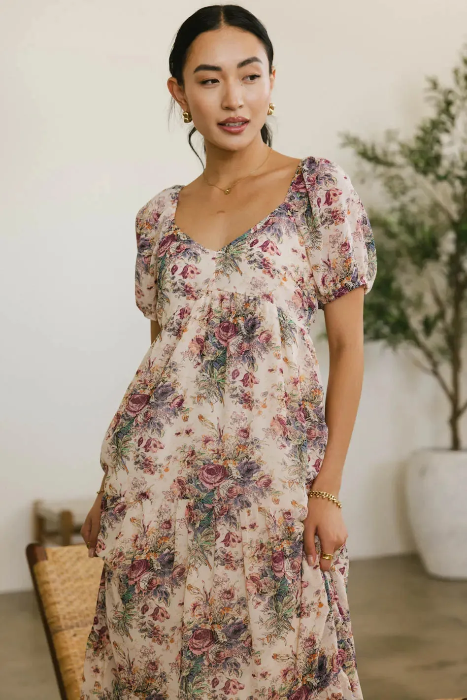 Keiko Floral Midi Dress - FINAL SALE sold by bohme product image thumbnail 5