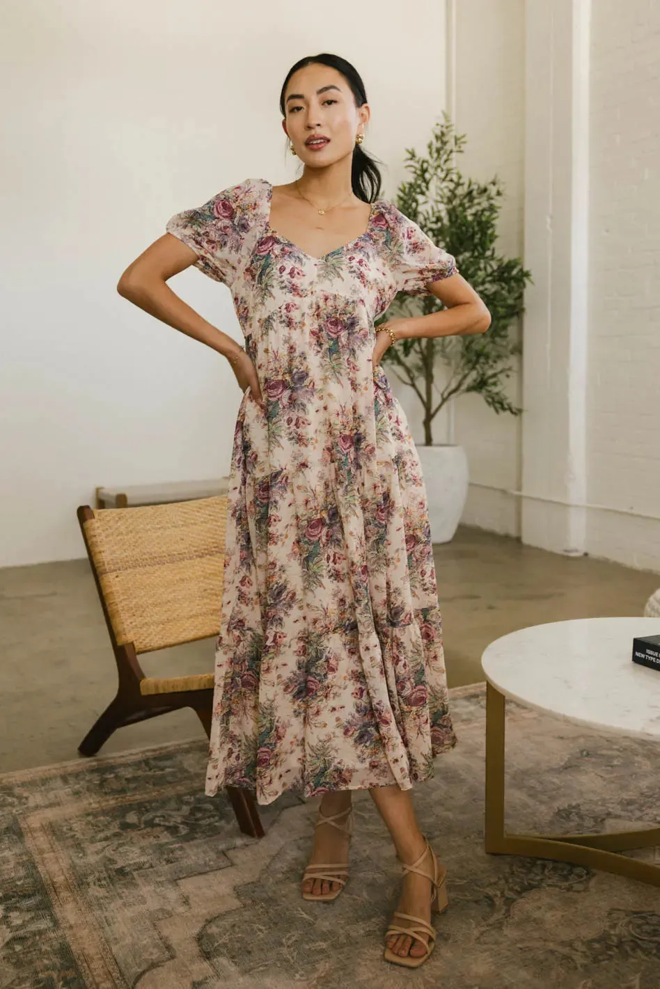Keiko Floral Midi Dress - FINAL SALE sold by bohme product image thumbnail 2