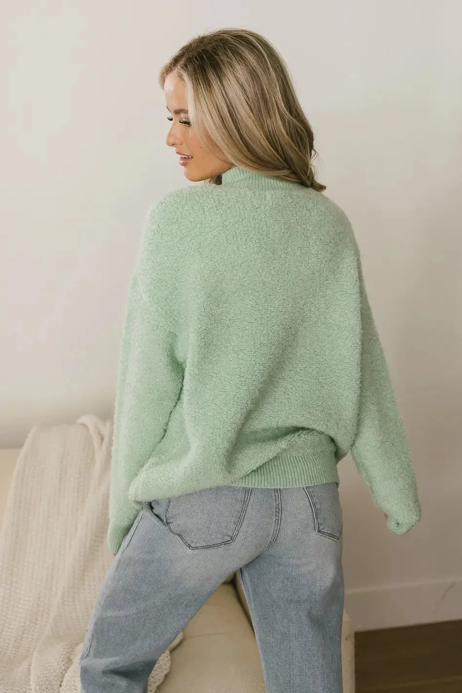 Eilana Cozy Sweater in Green sold by bohme product image thumbnail 2