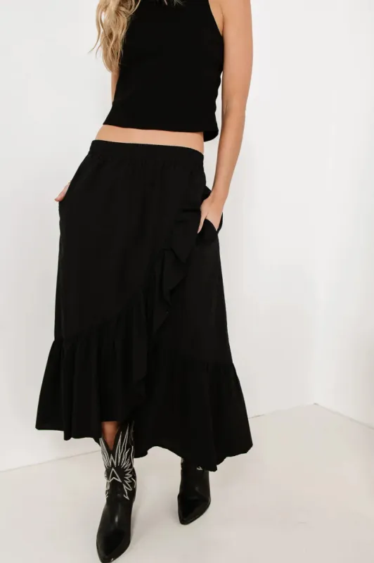Arabella Maxi Skirt in Black - FINAL SALE sold by bohme