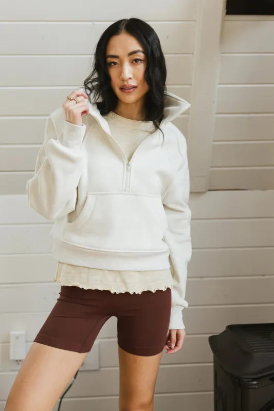 Alyssa Half Zip in Bone - FINAL SALE sold by bohme
