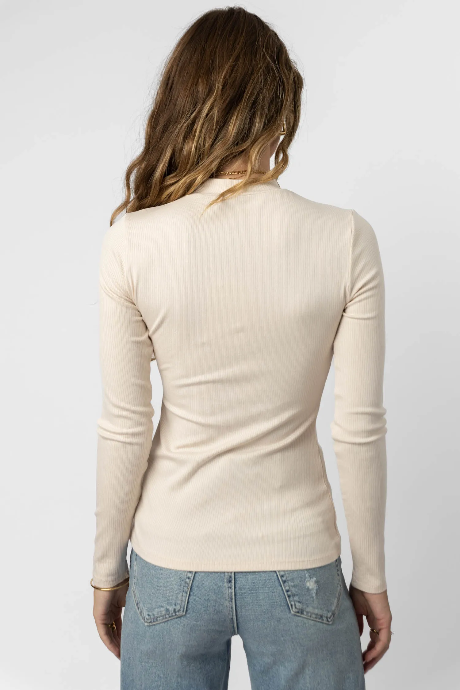 Carly Ribbed Top in Oatmeal - FINAL SALE sold by bohme product image thumbnail 3