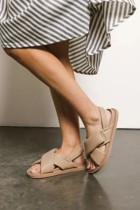 Delta Flat Sandals in Nude sold by bohme