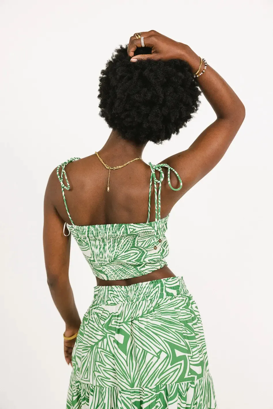 Marissa Printed Crop Top - FINAL SALE sold by bohme product image thumbnail 3
