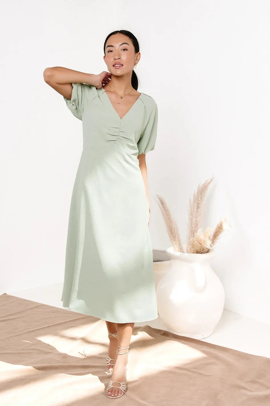 Maeve Midi Dress in Mint - FINAL SALE sold by bohme