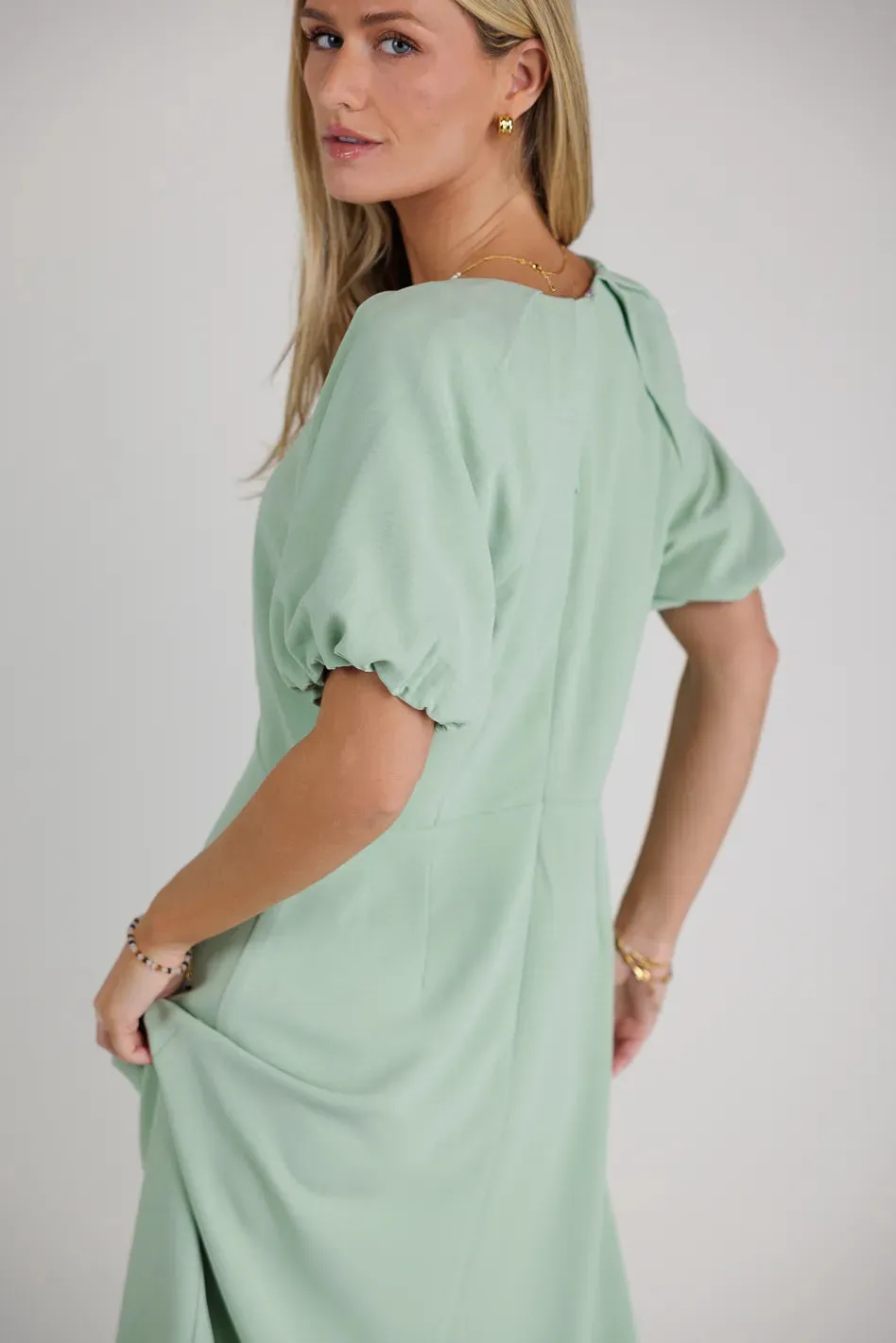 Maeve Midi Dress in Mint - FINAL SALE sold by bohme product image thumbnail 4