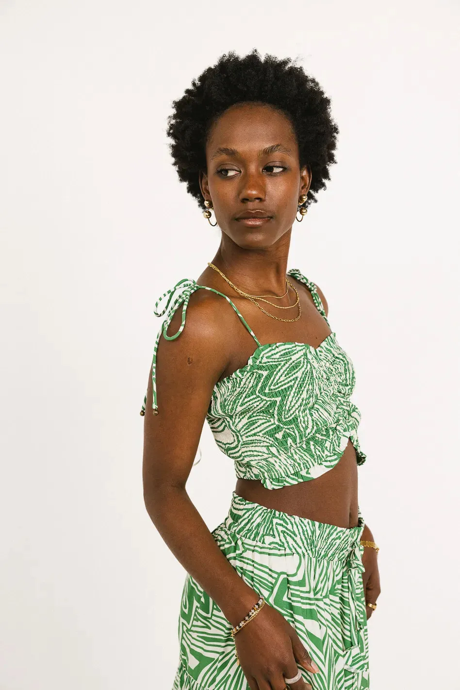 Marissa Printed Crop Top - FINAL SALE sold by bohme product image thumbnail 4