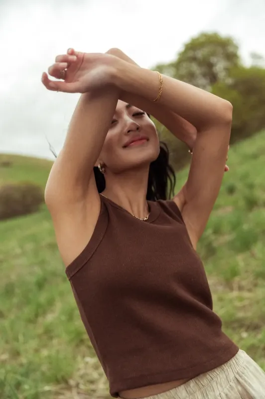 Elsie Tank in Brown - FINAL SALE sold by bohme