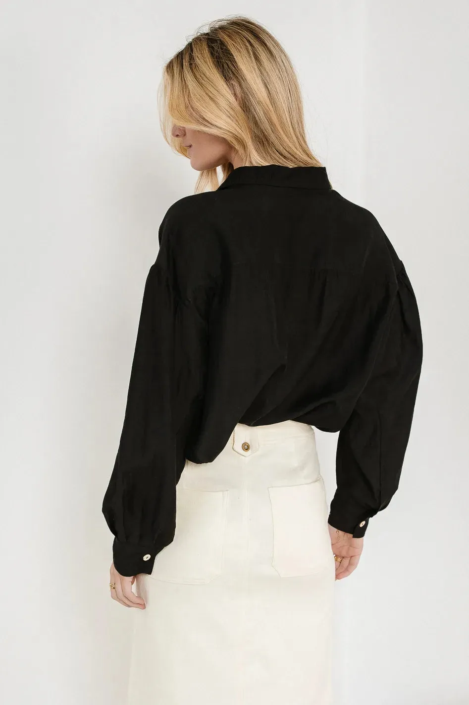 Effie Button Up in Black - FINAL SALE sold by bohme product image thumbnail 3
