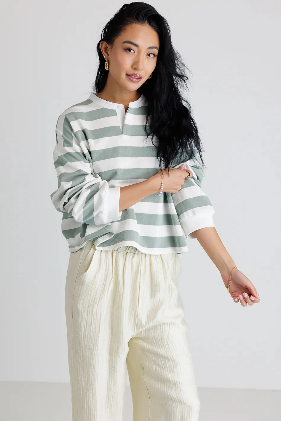 Braxton Striped Top - FINAL SALE sold by bohme